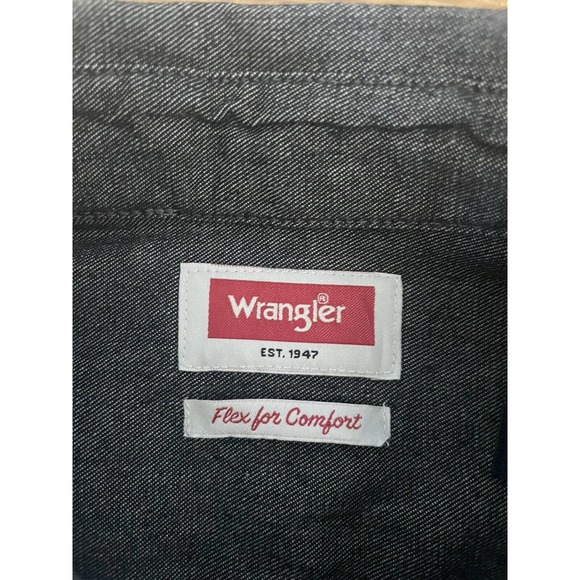 Wrangler Flex For Comfort‎ Long Sleeve Button Up Denim Size M - Picture 3 of 12